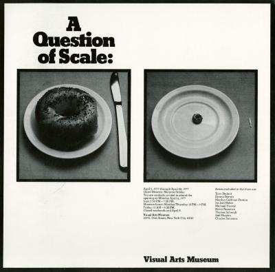 Posters depicts: Normal sized bagel and miniature bagels on plates