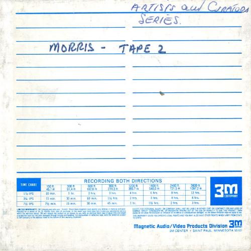 Audio Recordings depicts: Artists and Curators Lecture Series: Robert Morris, Art as Land Reclamation audio recording