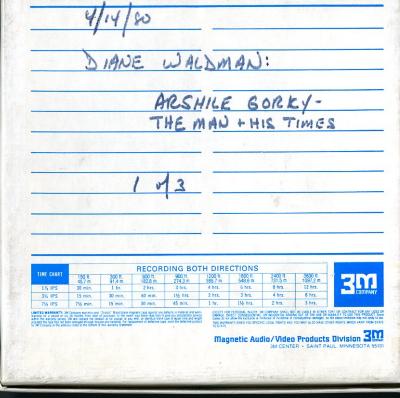 Audio Recordings depicts: Artists and Curators Lecture Series: Diane Waldman, Arshile Gorky: The Man and His Times audio recording