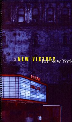 Booklet/Brochure depicts: Photo of the New Victory Theater front on top of a photo of the side of a building. 