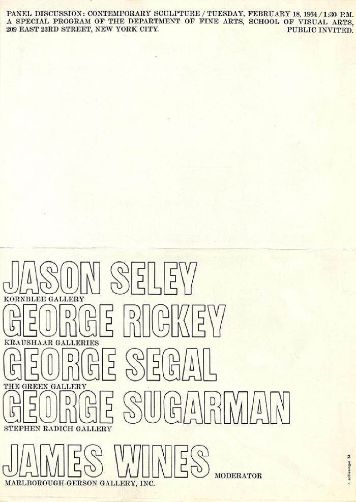 Announcements and invitations depicts: announcement listing participants in large outlined letters