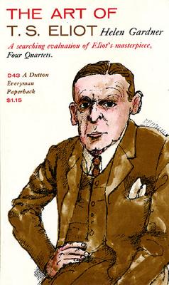 Book Covers depicts: Caricature of T.S. Eliot in a brown suit sitting with his right hand on his hip in the left of the image. There is text at the top of the image.