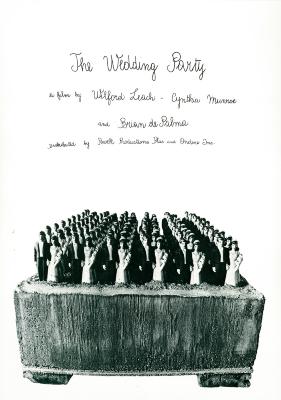 Posters depicts: Many rows of husband and wife wedding cake toppers sunken into a cement block