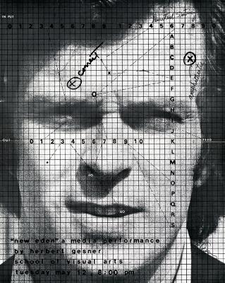 Posters depicts: man's face partially obscured by a grid of letters and numbers