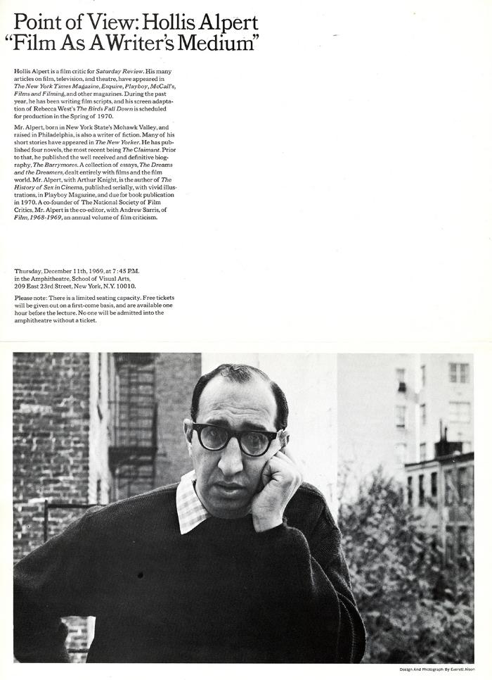 Posters depicts: black a white photo of a worried looking man in glasses and a sweater