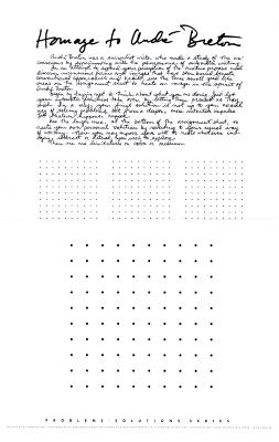 Posters depicts: Title and instructions in handwritten black ink, below which are three small 10 x 10 grids of dots and one large grid of dots
