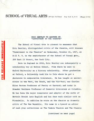 Press Releases depicts: typed description of event