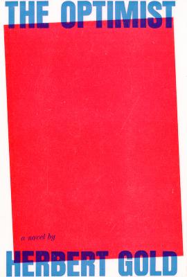 Book Covers depicts: A large red rectangle, tilting slightly to the left, with title in blue above and author in blue below