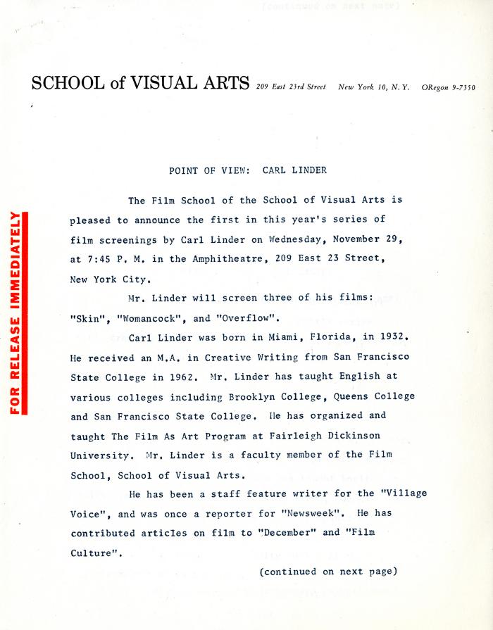 Press Releases depicts: typed description of event