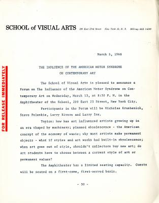 Press Releases depicts: typed description of event