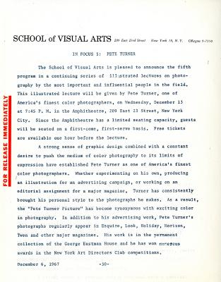 Press Releases depicts: typed description of event