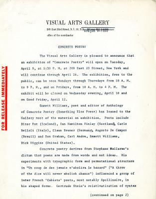 Press Releases depicts: typed press release