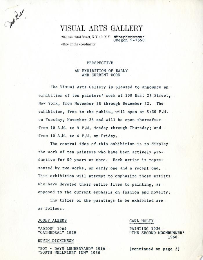 Press Releases depicts: typed press release