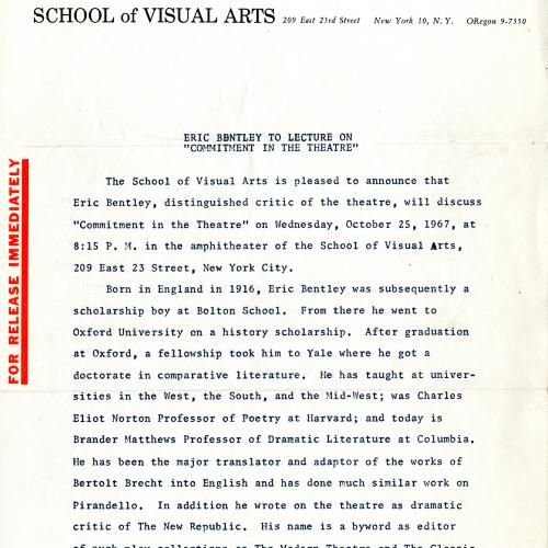 Press Releases depicts: typed description of event