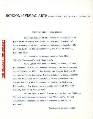 Press Releases depicts: typed description of event