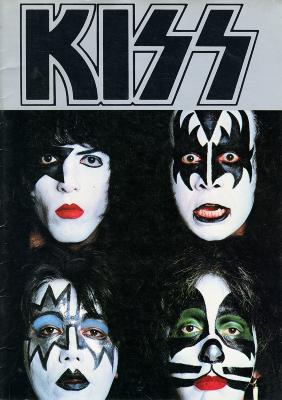 Programs depicts: Members of the band Kiss all with face paint on