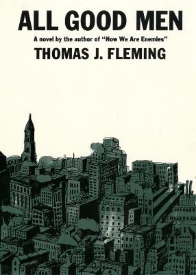 Book Covers depicts: Black and gray minimalist illustration of a cityscape