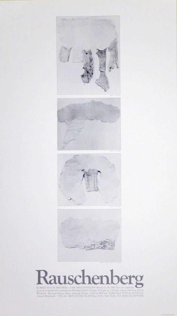 Posters depicts: Four black and white abstract works