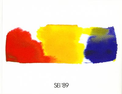 Annual Reports and Corporate Communications depicts: A red, yellow, and blue watercolor swatches bleed into each other  