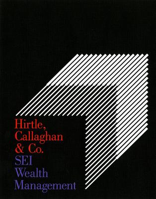 Logos and identities depicts: An illustrated rectangular box shape made out of white lines, the front facing side of the box has "Hirtle Callaghan & Co. SEI Wealth Management" typed on it 