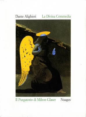 Books depicts: monoprint of angel with golden halo and golden wing.