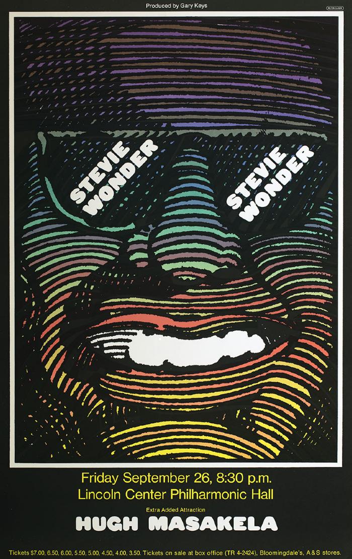 Posters depicts: colorful Stevie Wonder portrait 