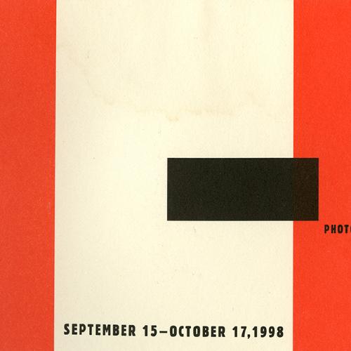 Announcements and invitations depicts: Red and white modern blocky background, on the left is a white circle with a modern illustration of an old school plane in it 