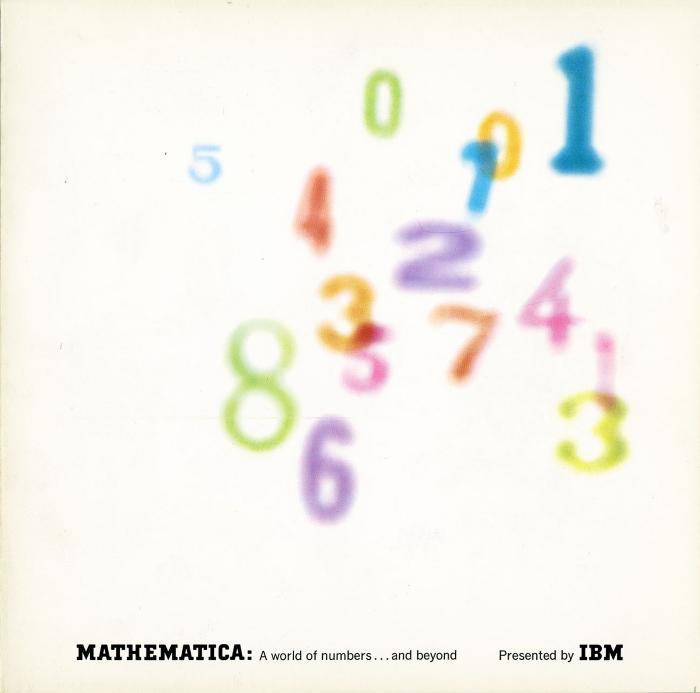 Booklet/Brochure, Exhibition Catalogues depicts: Many colorful blurry numbers are placed haphazardly next to each other 