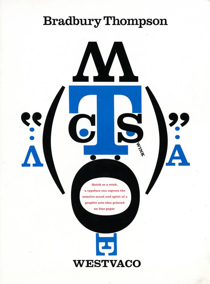 Booklet/Brochure depicts: A yelling face created by letters and symbols 