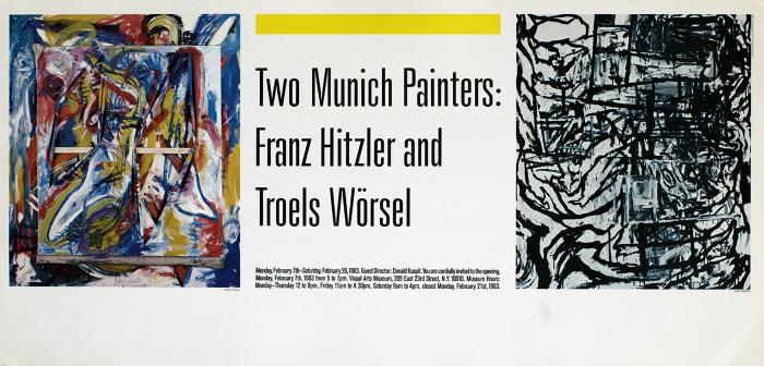 Posters depicts: Two abstract paintings