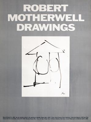 Posters depicts: Abstract black and white drawing by Robert Motherwell