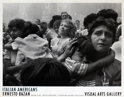 Posters depicts: Crowd of people looking distressed, women holding their children