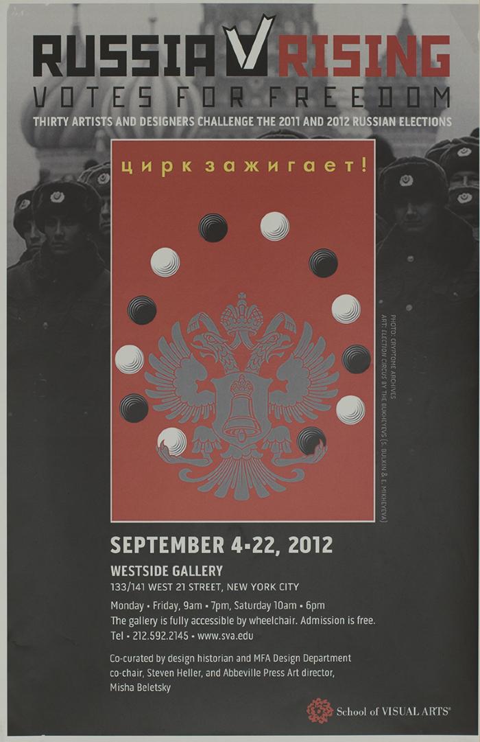 Posters depicts: Poster for Russia Rising: Votes for Freedom exhibition