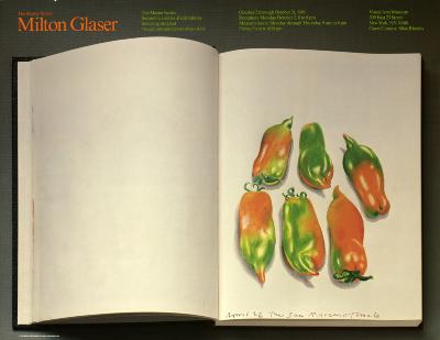 Posters depicts: Drawing of peppers in a sketchbook