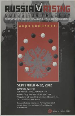 Posters depicts: Poster for Russia Rising: Votes for Freedom exhibition