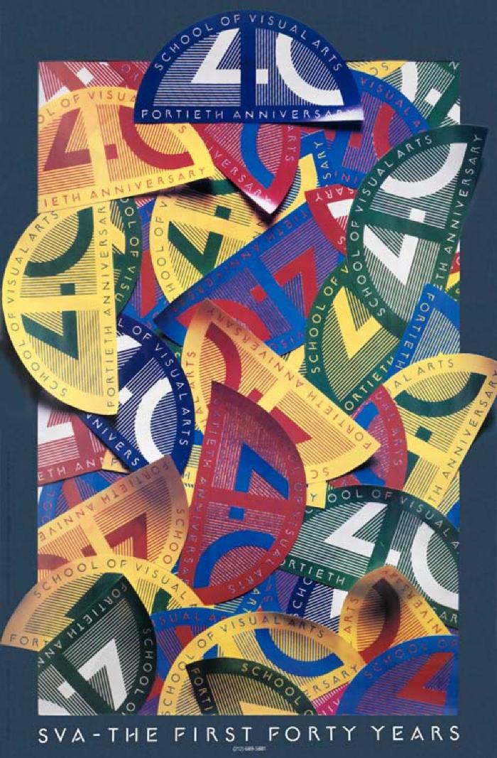 Posters depicts: A primarily blue, horizontal painting placed vertically; two cows, one of which is carrying a human child and a flock of birds in the background are visible.