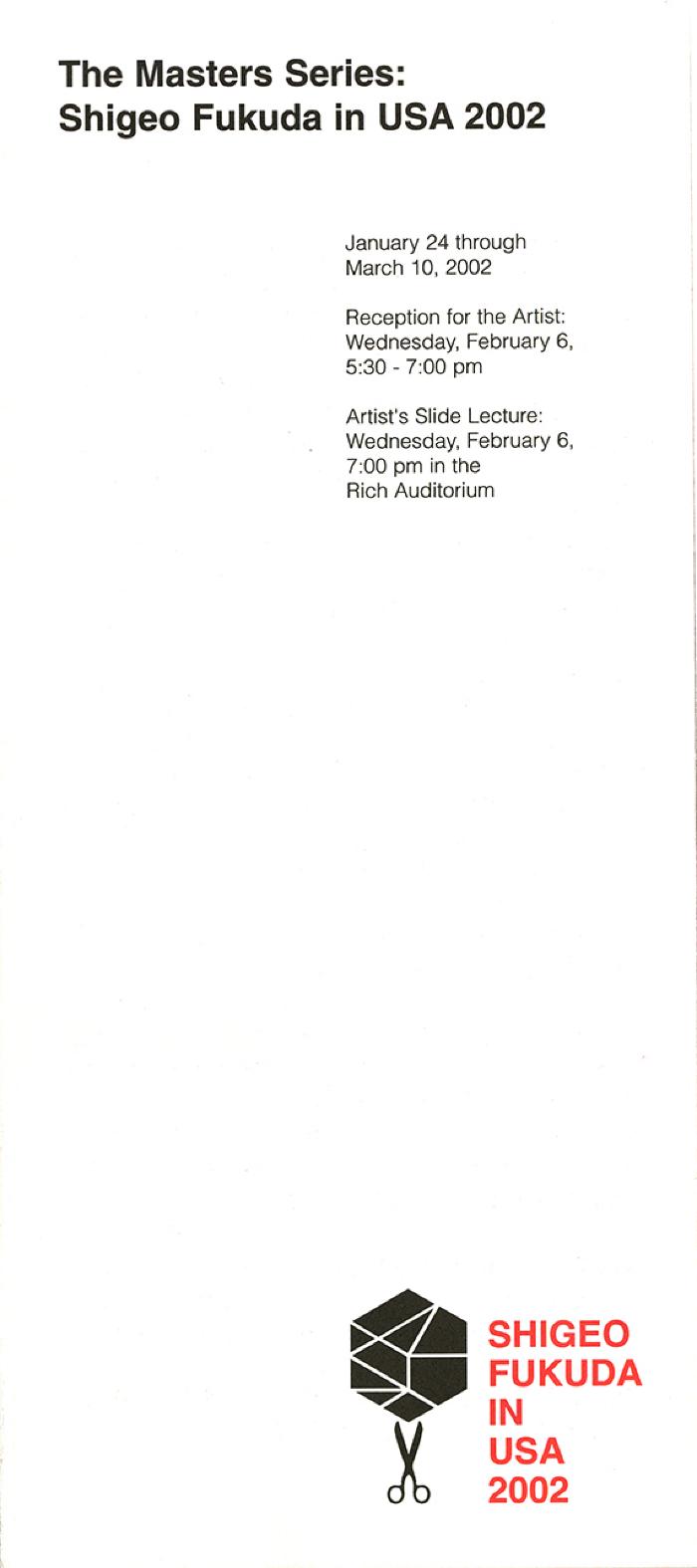 Booklet/Brochure depicts: Exhibition brochure