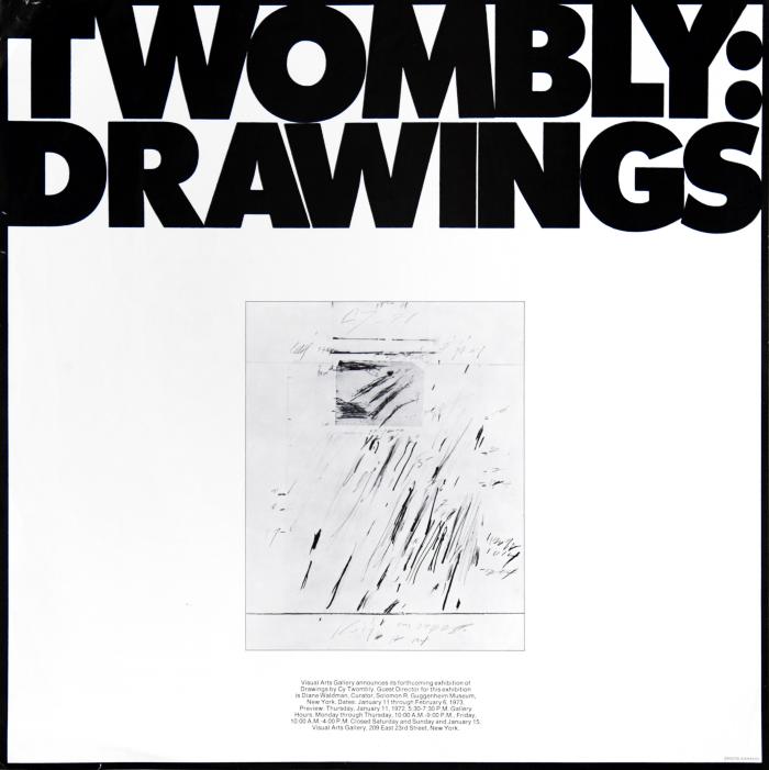 Posters depicts: Black and white abstract Twombly drawing