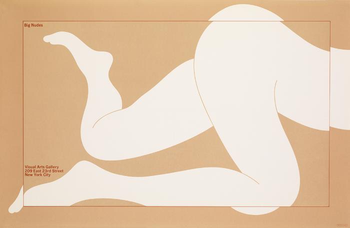 Posters depicts: outline of a nude figure in profile from the waist down laying horizontally