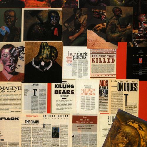 Announcements and invitations depicts: Exhibition announcement back