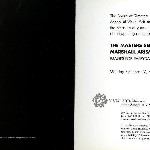 Announcements and invitations depicts: Exhibition announcement