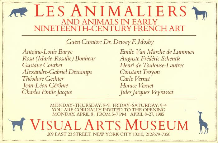 Announcements and invitations depicts: Exhibition announcement