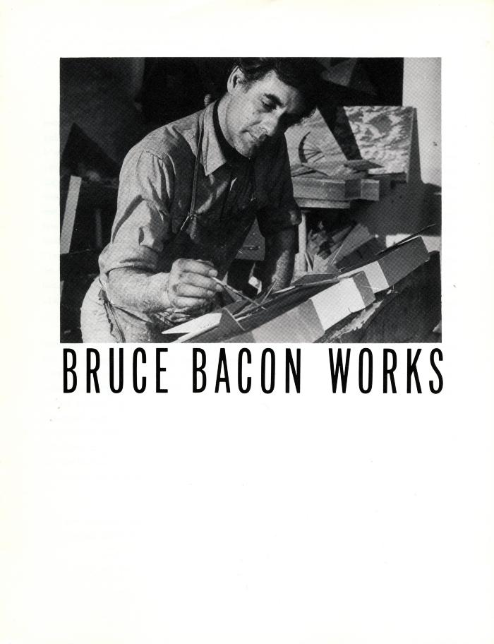 Exhibition Catalogues depicts: Portrait of Bruce Bacon