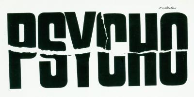 Logos and identities depicts: The letters of "Psycho" ripped apart, now slightly askew