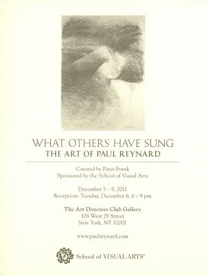Announcements and invitations depicts: Front of announcement with exhibition details