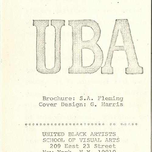 Exhibition Catalogues depicts: Typewritten title page of exhibition brochure