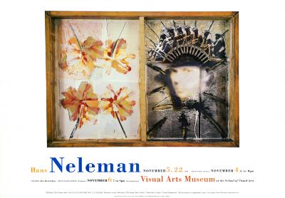 Posters depicts: Hans Neleman artwork above exhibition details