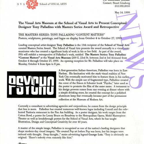 Press Releases depicts: typed press release