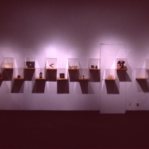 Photographic Materials depicts: artworks installed in gallery
