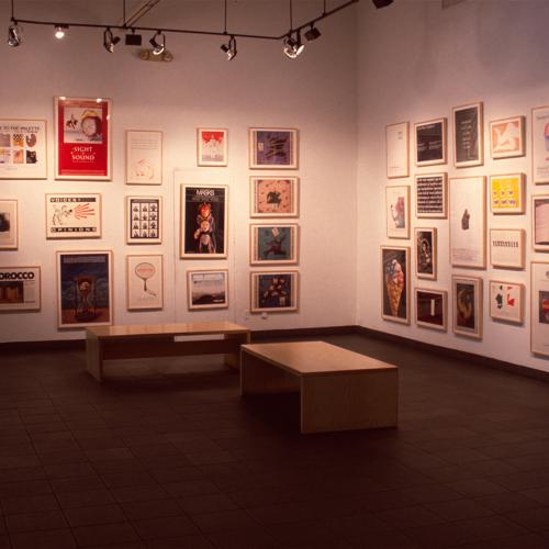Photographic Materials depicts: artworks displayed in gallery